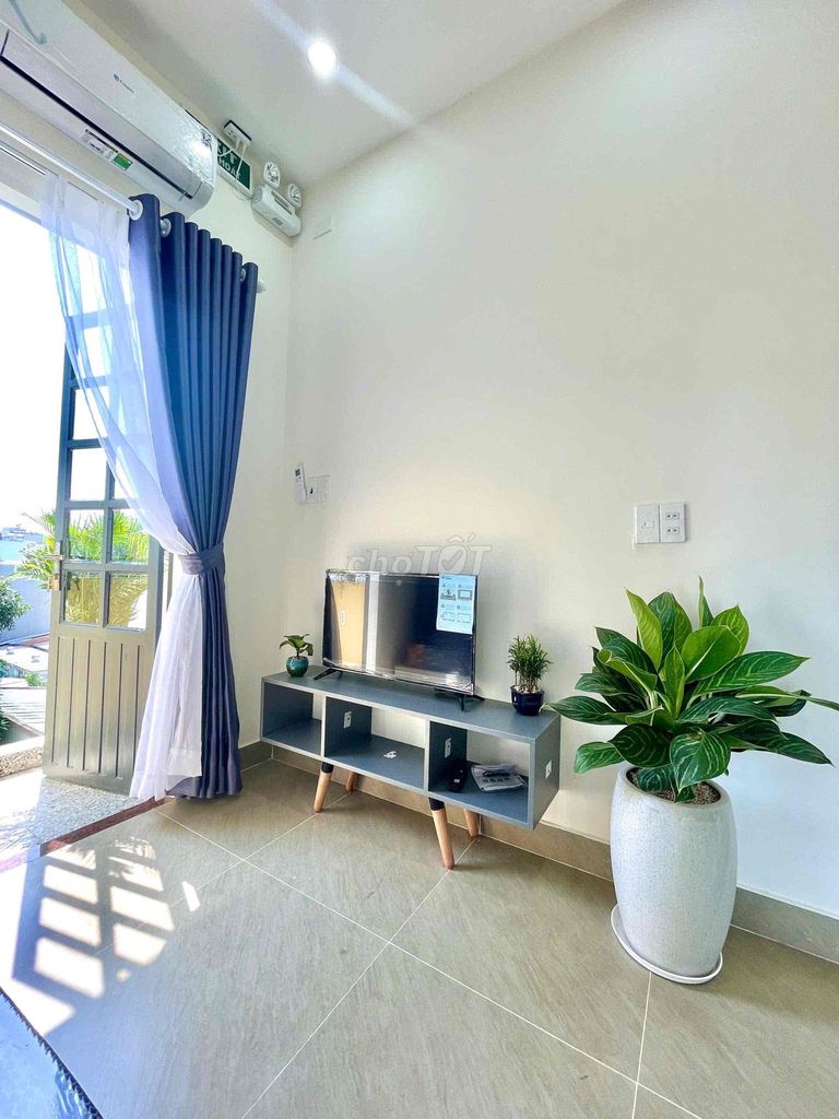 The apartment. A Bancol elevator room near a blue row, raising pet.