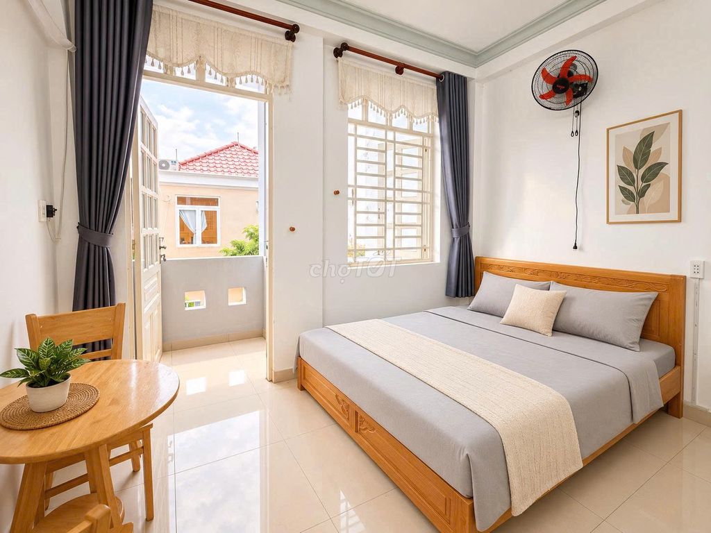 A balcony studio full interior