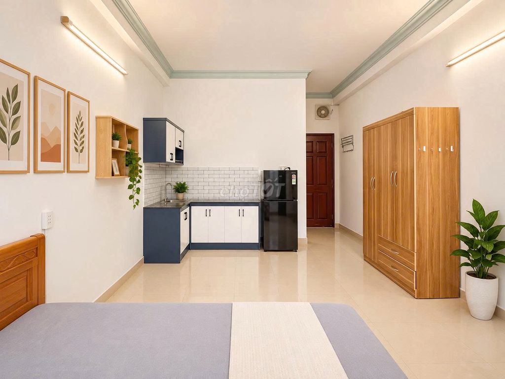 A balcony studio full interior