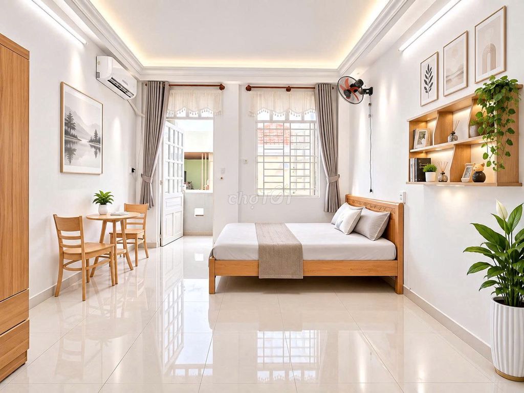 A balcony studio full interior