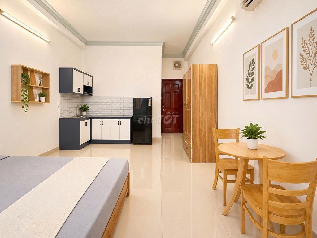 A balcony studio full interior