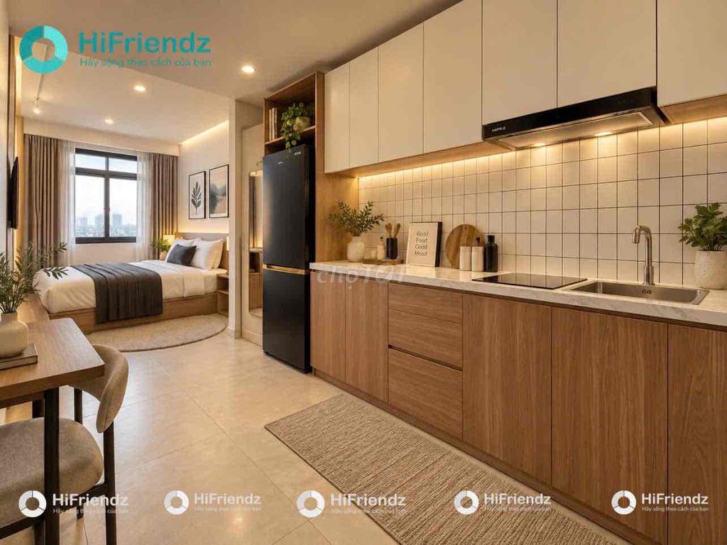 Rent the apartment. One bedroom, separate bancol, right here.