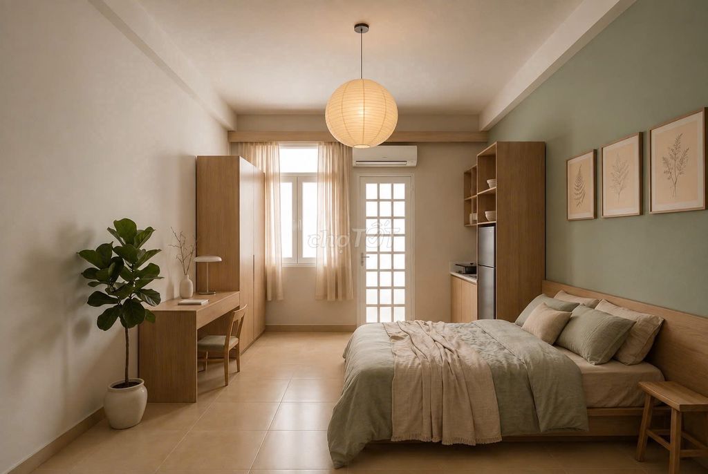 Rent a mini bedroom, 30 meters 2 at 80 a Đinh Bộ Lĩnh, 0.6 million vnd