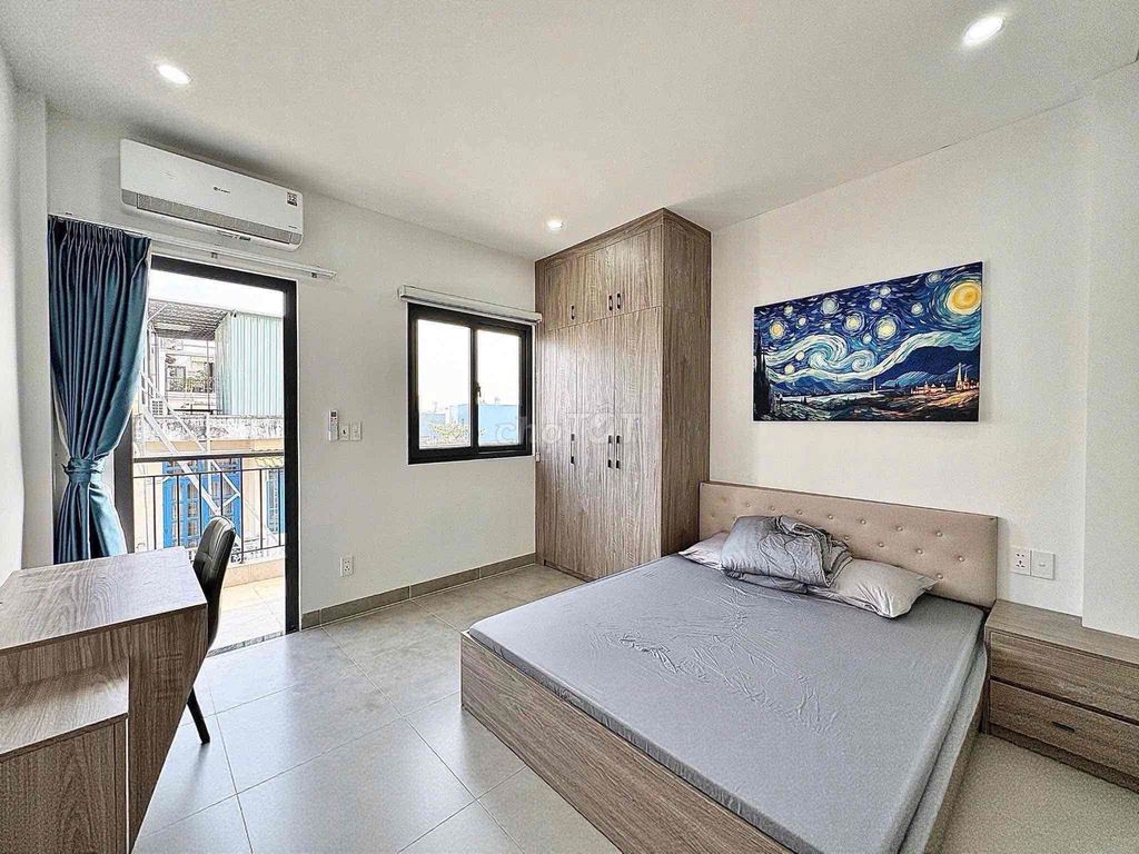 - There's a balcony with a private machine.