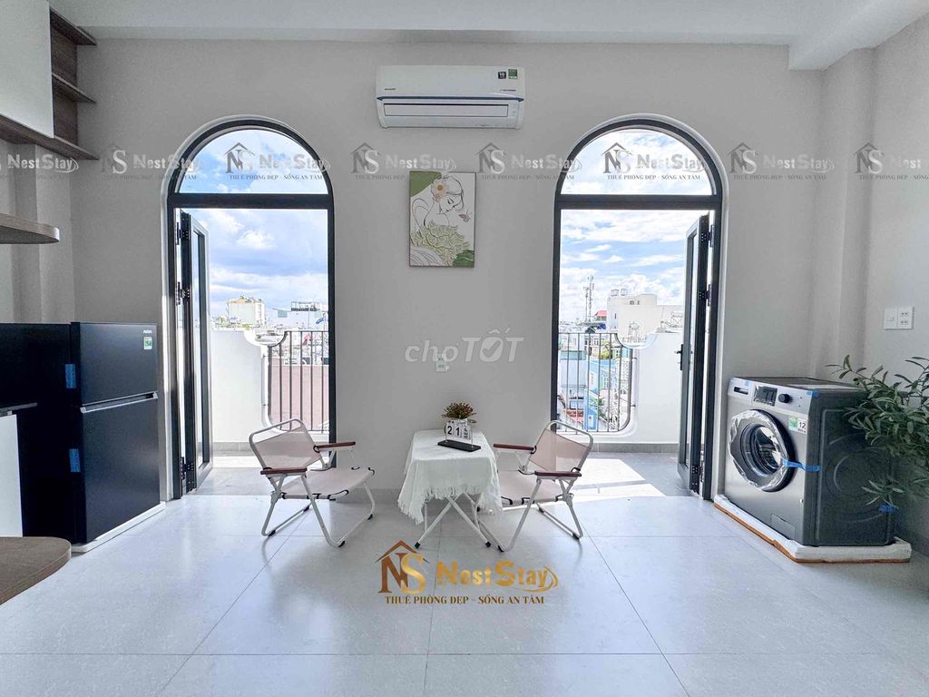 Rent a new apartment, 100% service, Tân Phú, with a separate washing machine.