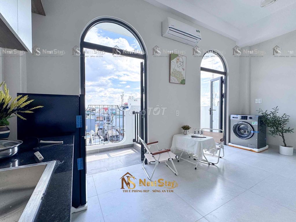 Rent a new apartment, 100% service, Tân Phú, with a separate washing machine.