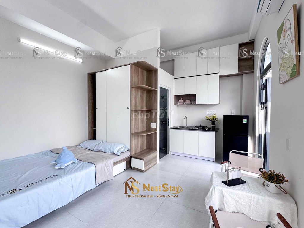 Rent a new apartment, 100% service, Tân Phú, with a separate washing machine.