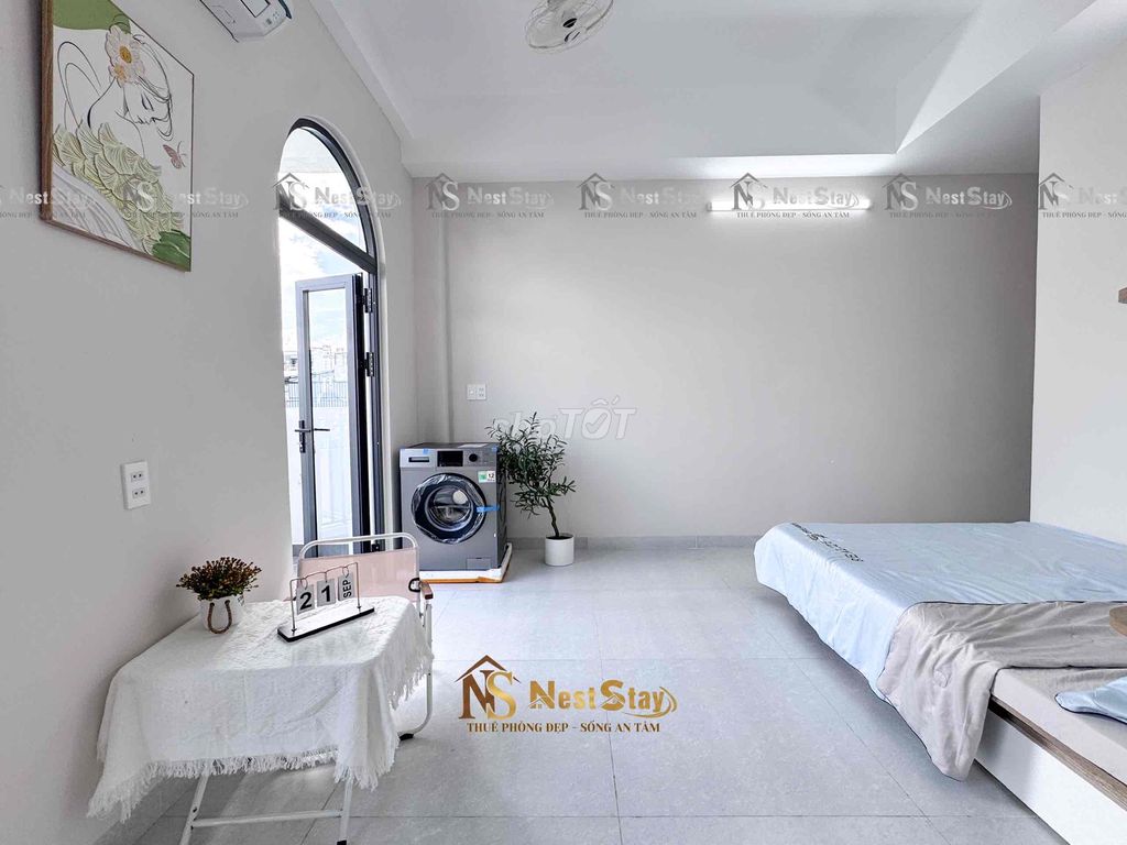 Rent a new apartment, 100% service, Tân Phú, with a separate washing machine.