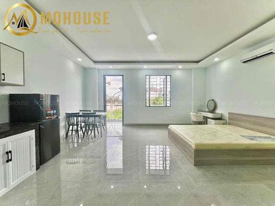 The service apartment - the balcony studio is so wide right in the Gò Vấp safe market