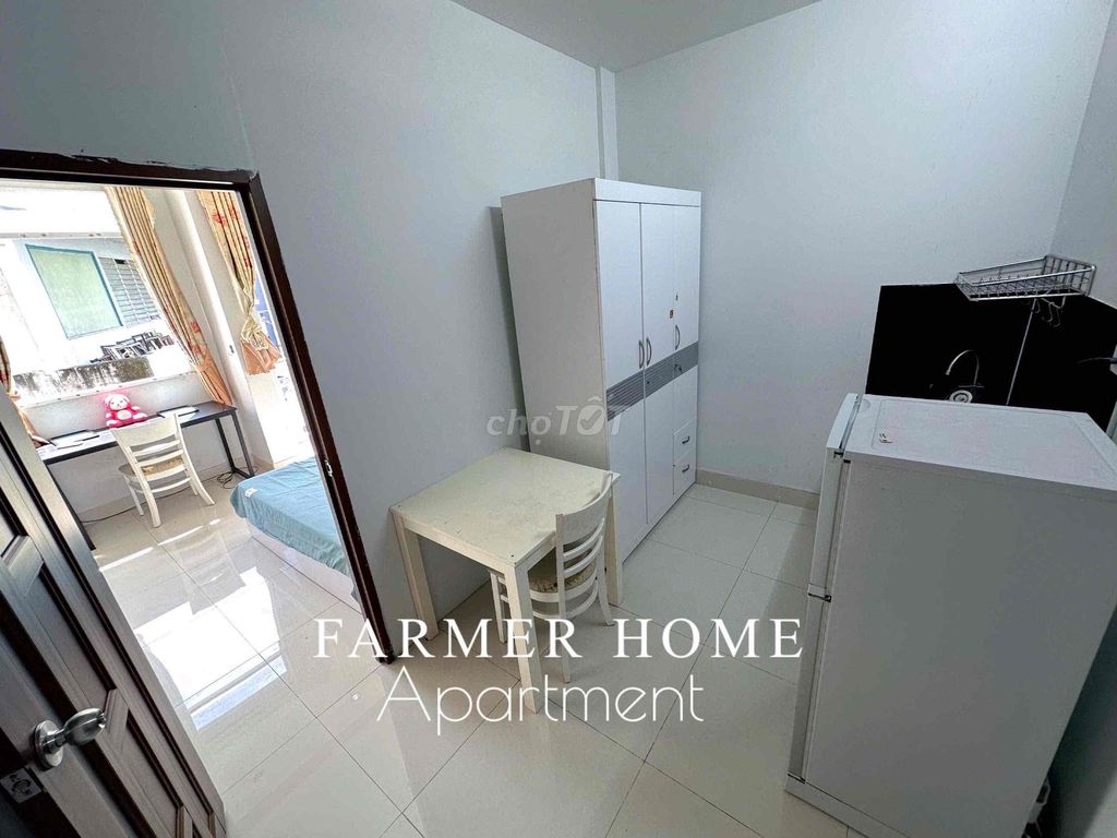 A balcony bedroom - a new kitchen full of 40 M2 interiors in District 10