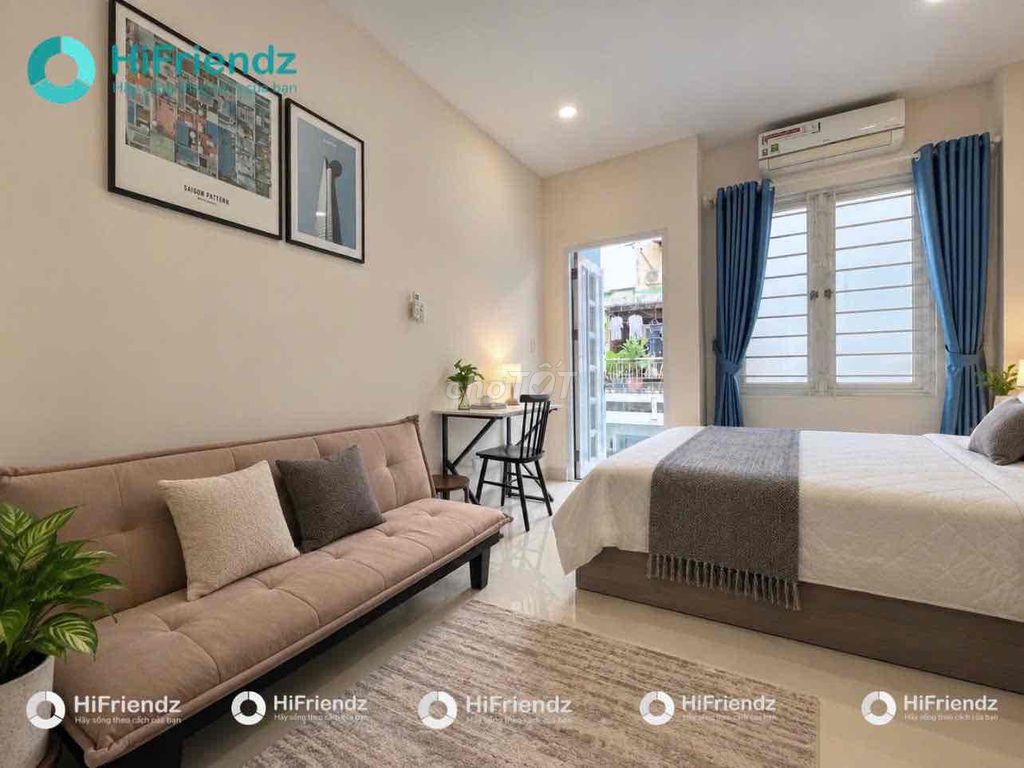 The 40 M2 super-size balcony studio is the new top-level furniture right in District 1.