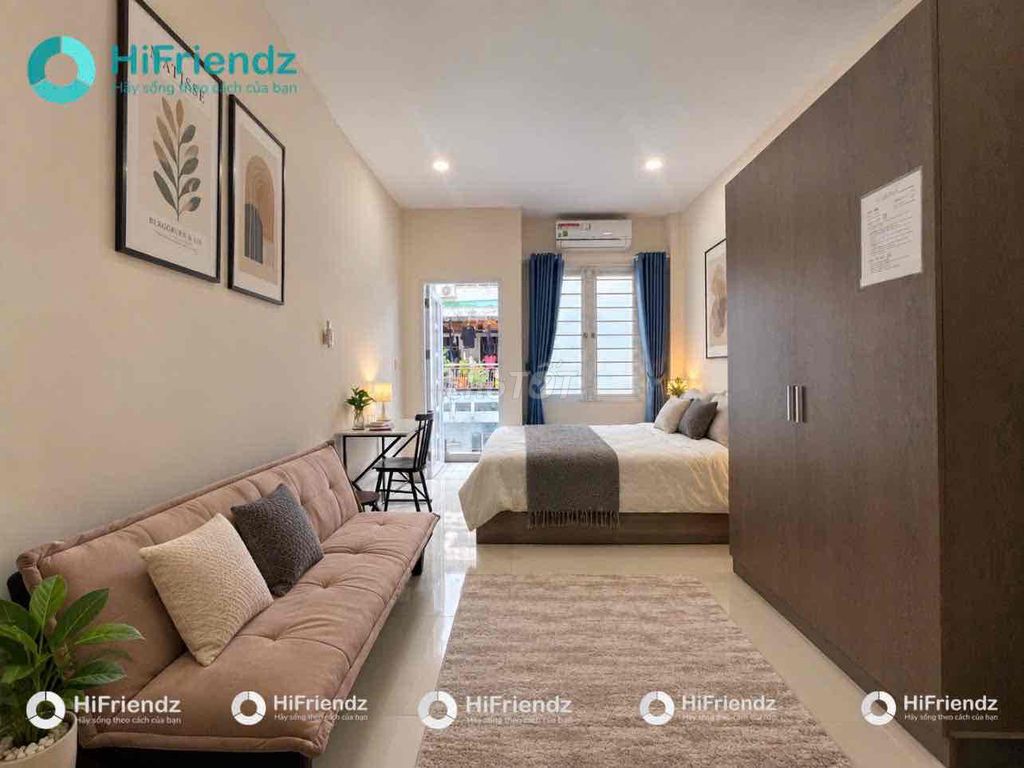 The 40 M2 super-size balcony studio is the new top-level furniture right in District 1.