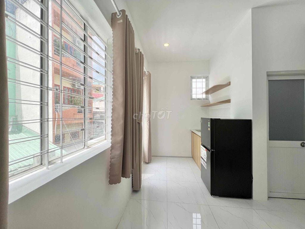 The super pretty mini apartment opened the window balcony.