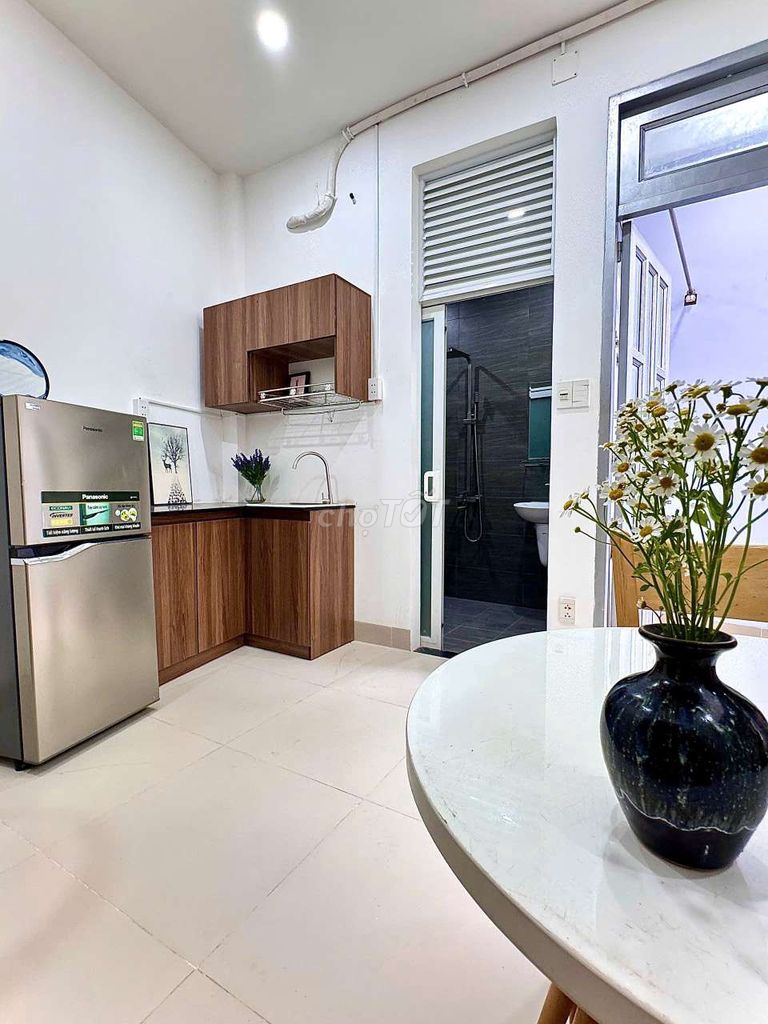 In one bedroom, 40 meters window.