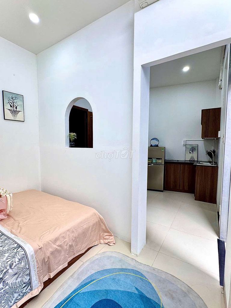 In one bedroom, 40 meters window.
