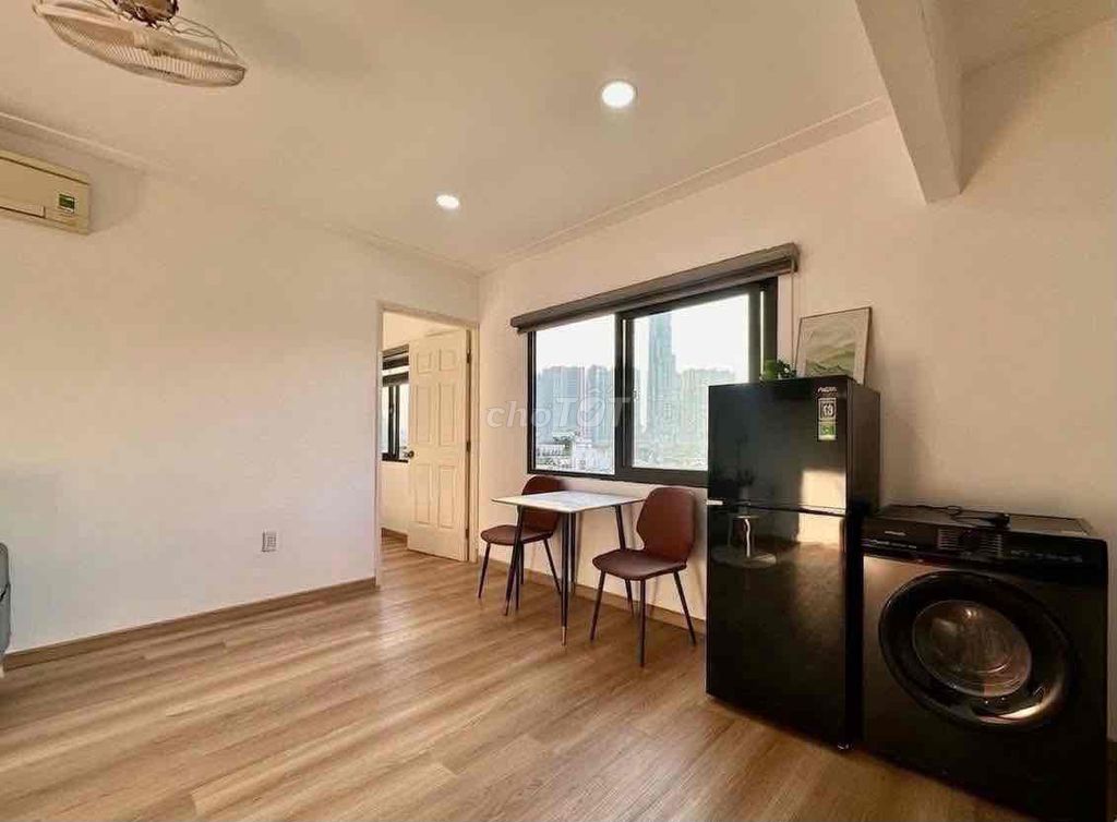 Open the apartment. A full bedroom at the end of the bridge.