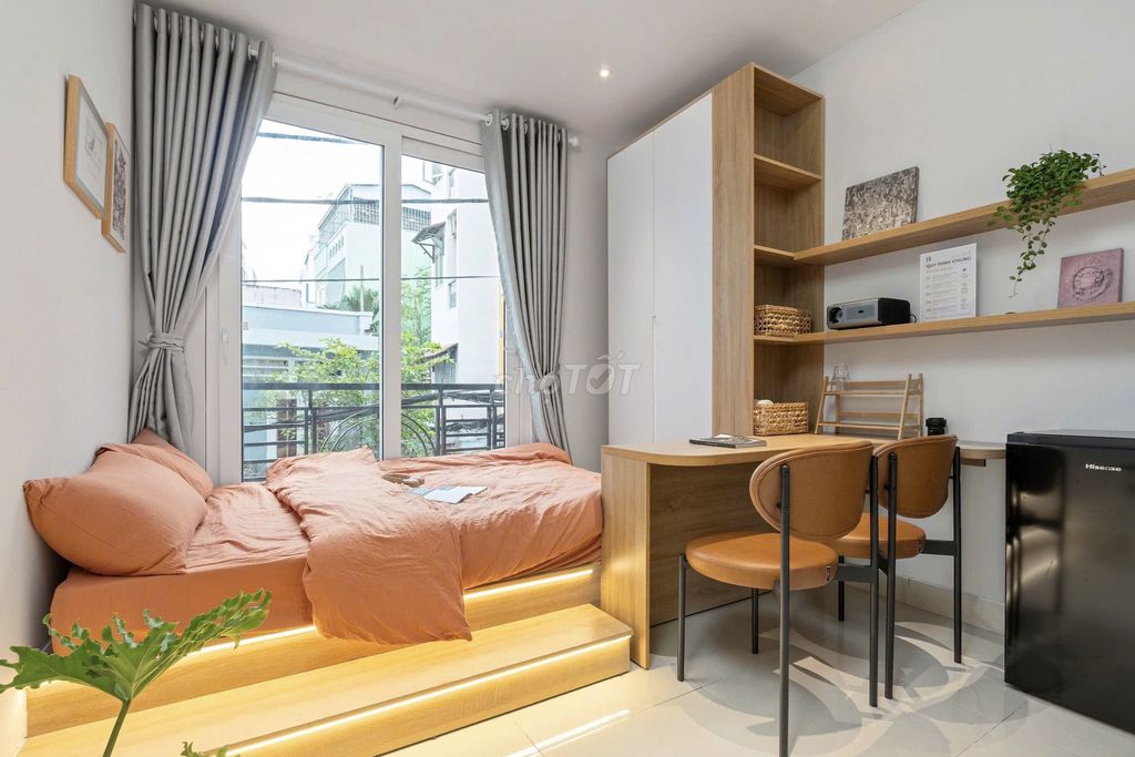 Rent mini service apartment near KFO-Phan Xích Long bedroom-high interior