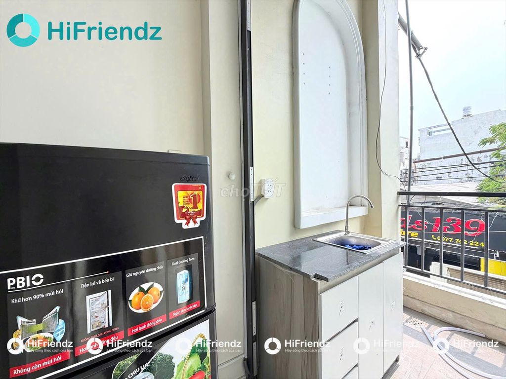 Two new balcony bedrooms are cheaply built full of private washing machines in Gò Vấp.