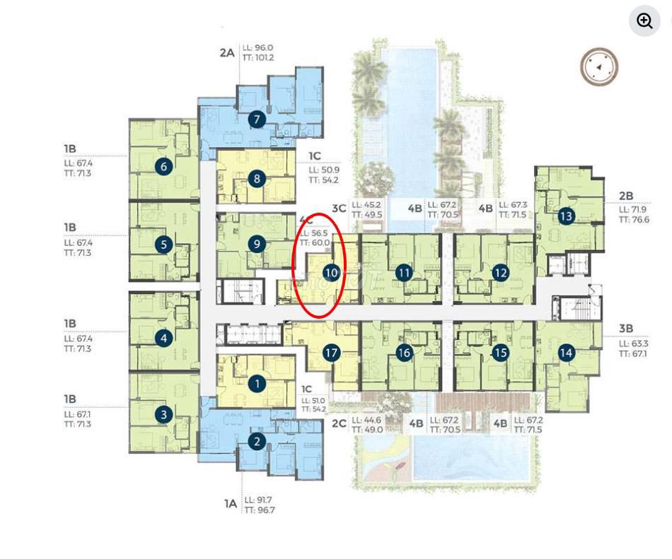 Qq250 M apartment. A bedroom. A full interior toilet.