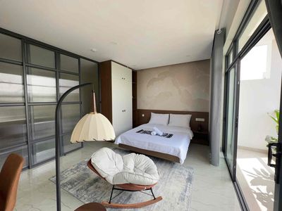 One bedroom + microp studio, fancy tone cochard furniture.