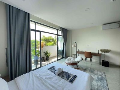 One bedroom + microp studio, fancy tone cochard furniture.