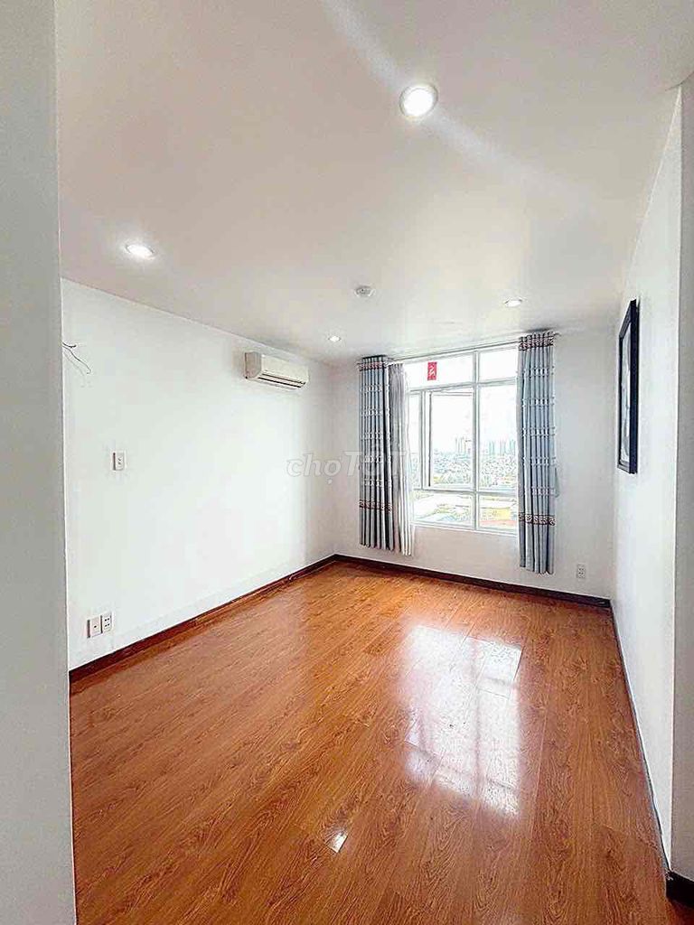 He's renting a two-size apartment. Two bedrooms, nice clean-view toilet.