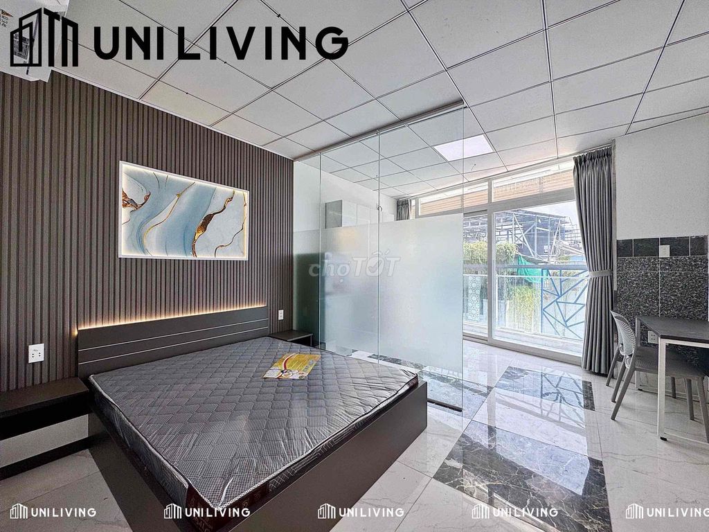 Parking hall studio - a balcony bedroom