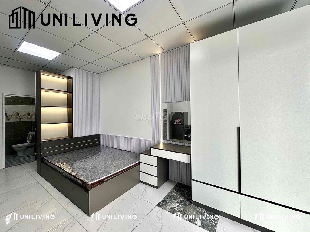 Parking hall studio - a balcony bedroom