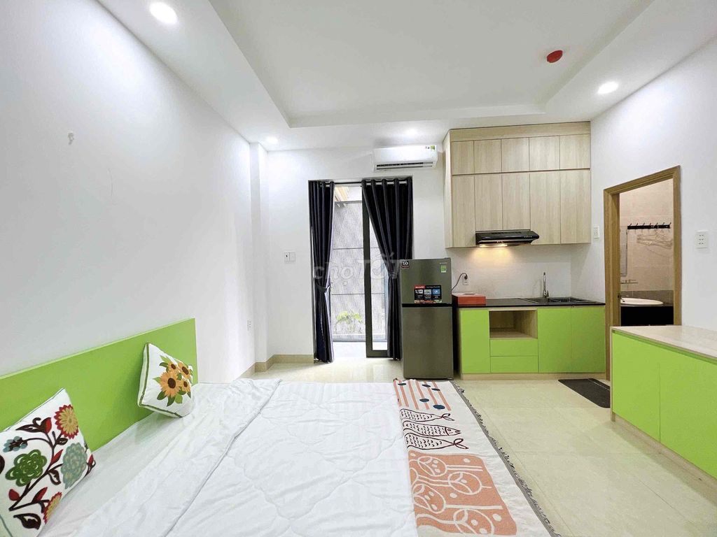 studio balcony 35 m2_tang machine_full interior_Xô Viết Nghệ Tĩnh