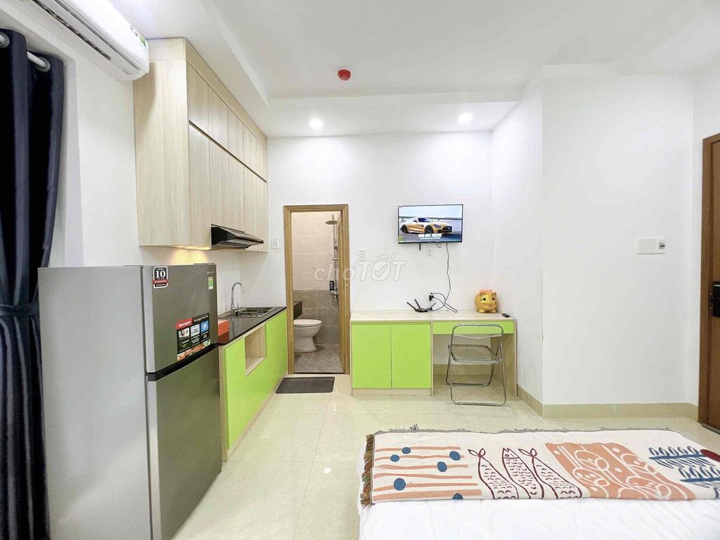 studio balcony 35 m2_tang machine_full interior_Xô Viết Nghệ Tĩnh