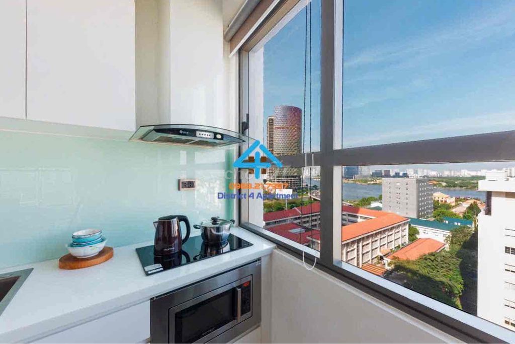 The apartment. A bedroom view of the Saigon Royal River.