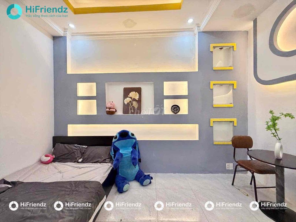 Natural upper apartment, full interior - Cách Mạng Tháng 8, P