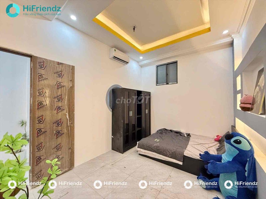 Natural upper apartment, full interior - Cách Mạng Tháng 8, P