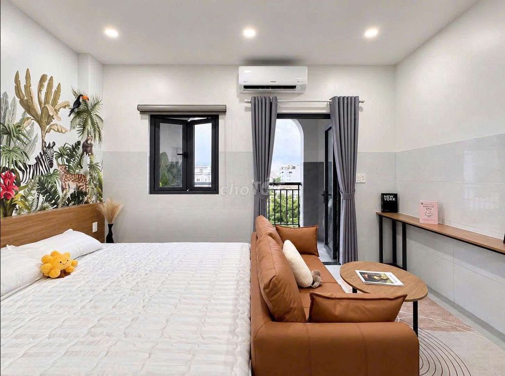 The studio. A kitchen bedroom with a big, big balconies for pet pet pet.
