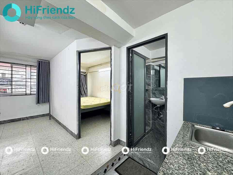 A private bedroom-- broad kitchen, separate bedroom, easy access.
