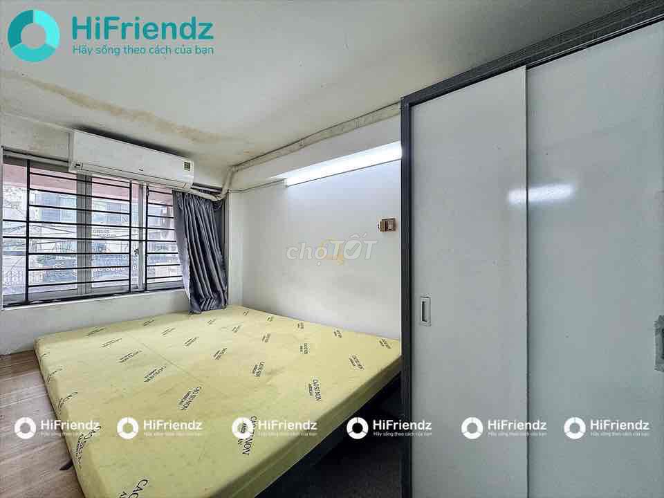 A private bedroom-- broad kitchen, separate bedroom, easy access.