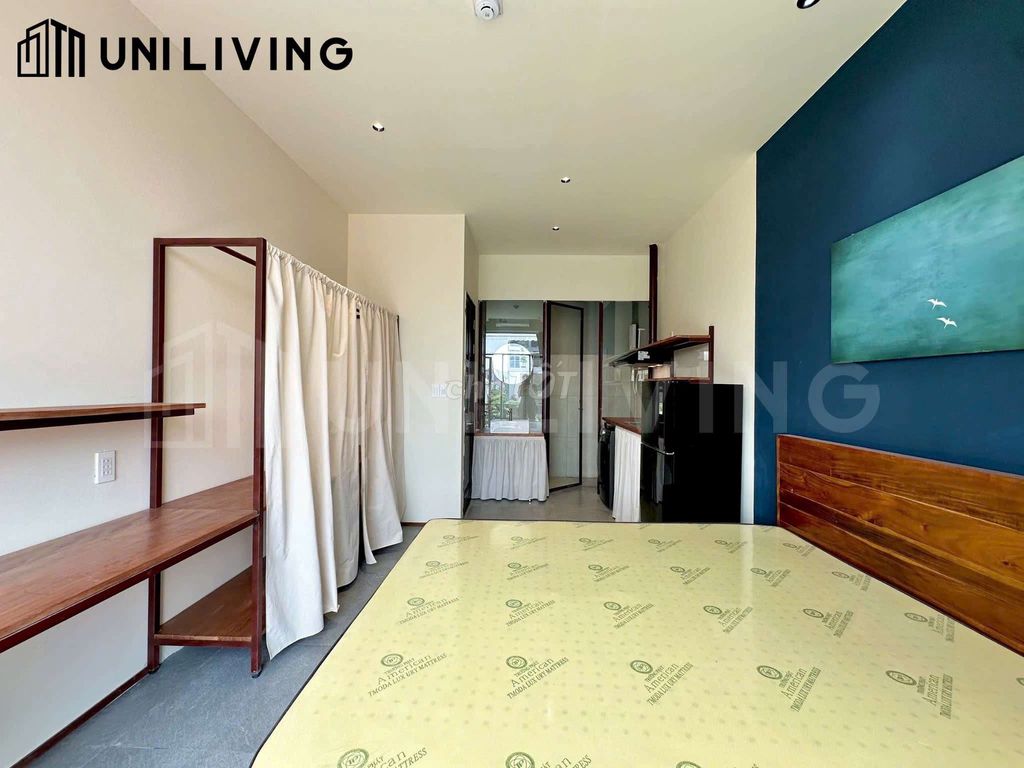 Rent a new studio - balcony - full interior - near Trần Não