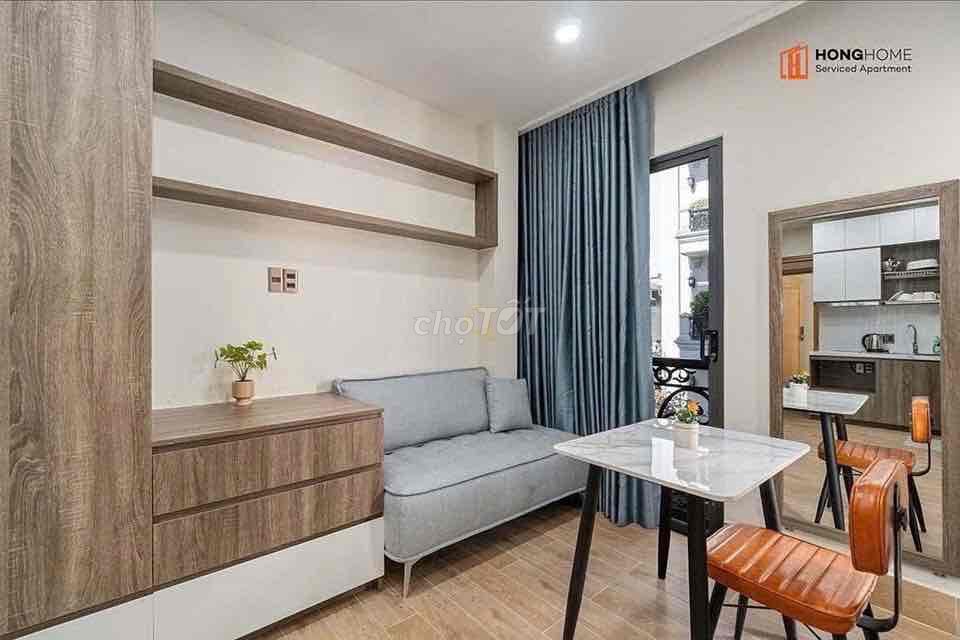 The mini Full interior apartment, the cool balcony at Bình Thạnh