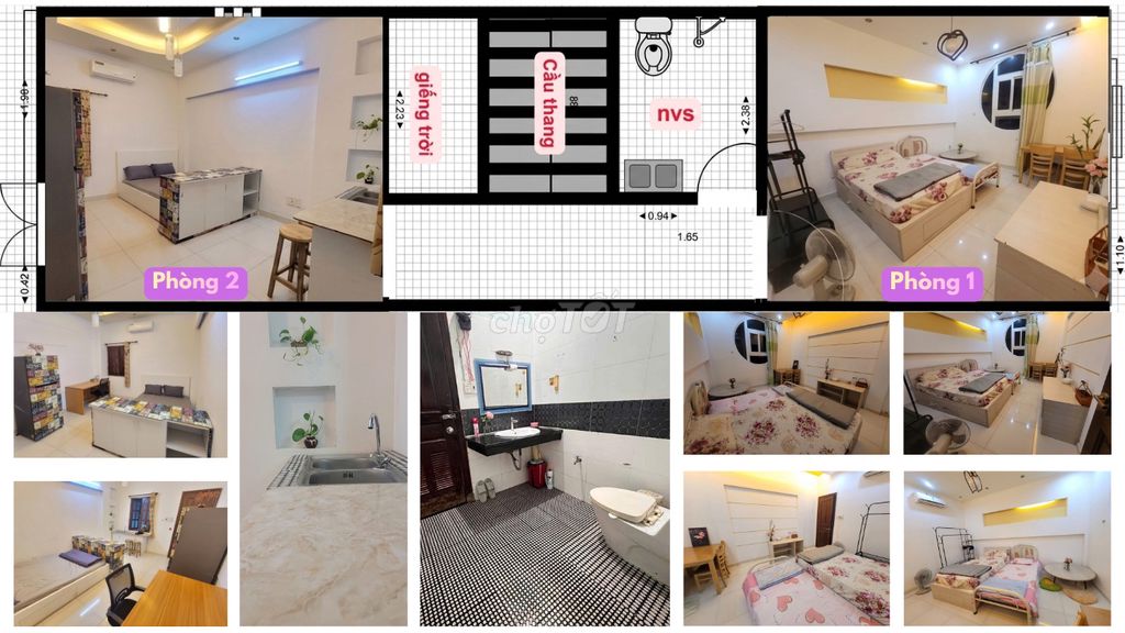 Rent a two-room room. A double toilet.