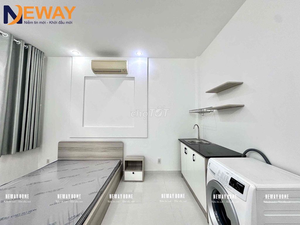 The studio apartment has its own washing machine, Nguyễn Thị Thập, which is going to be permanent.