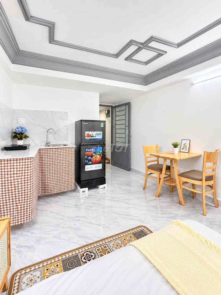 Rent the Gò Vấp balcony studio apartment.