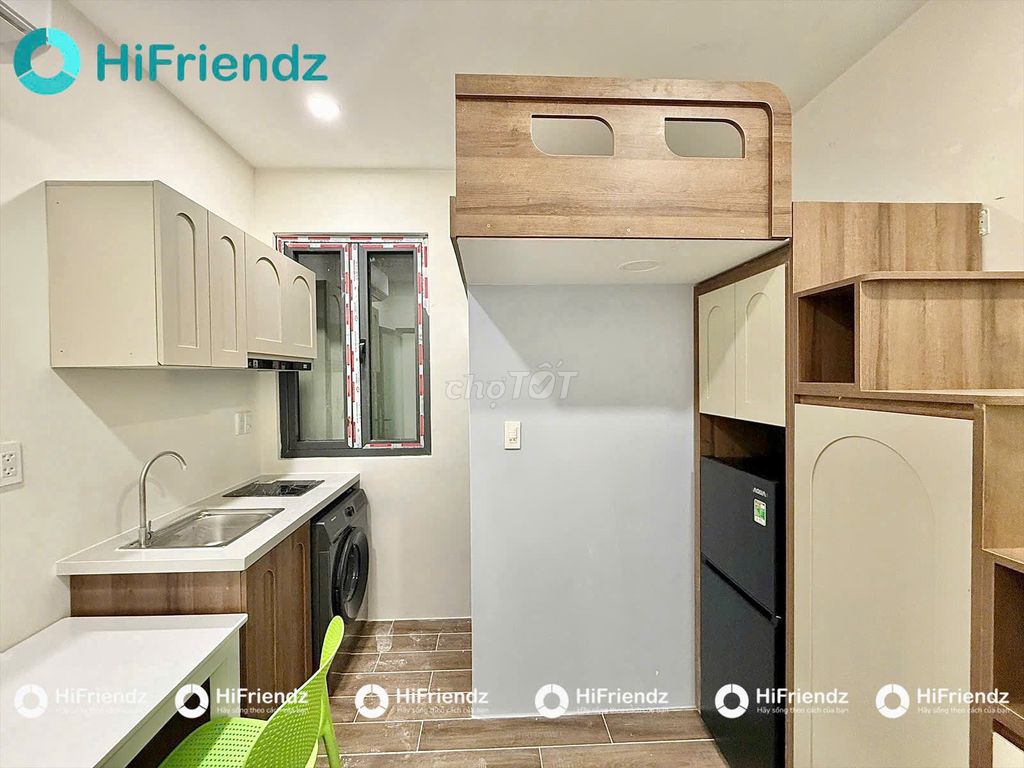 The apartment is 100 percent built - full interior - in the flower-town park