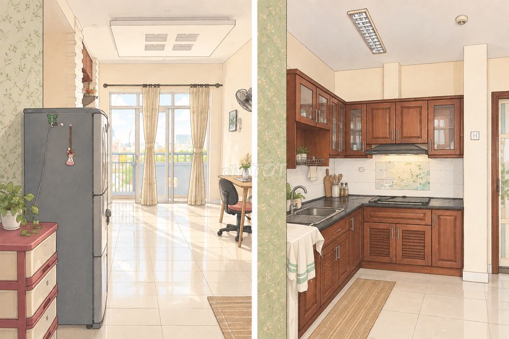 The owner rented the gold flat - Huỳnh Tấn Phát in cash.