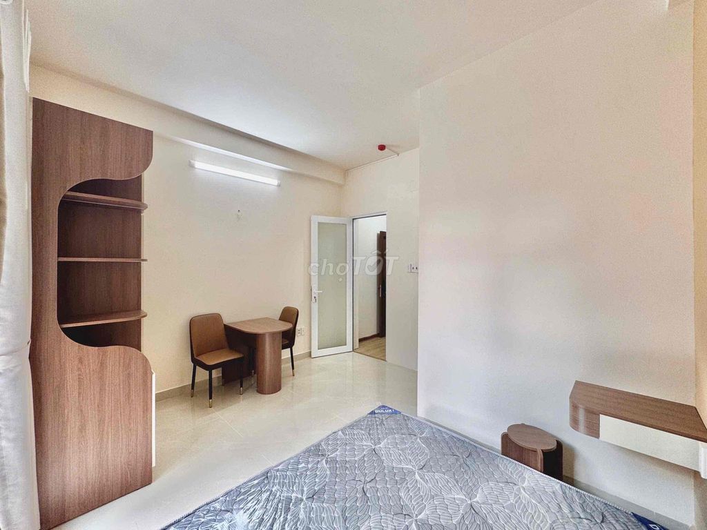 1 bedroom - Hoàng Minh Giám, bedroom - new apartment with its own washing machine, balcony