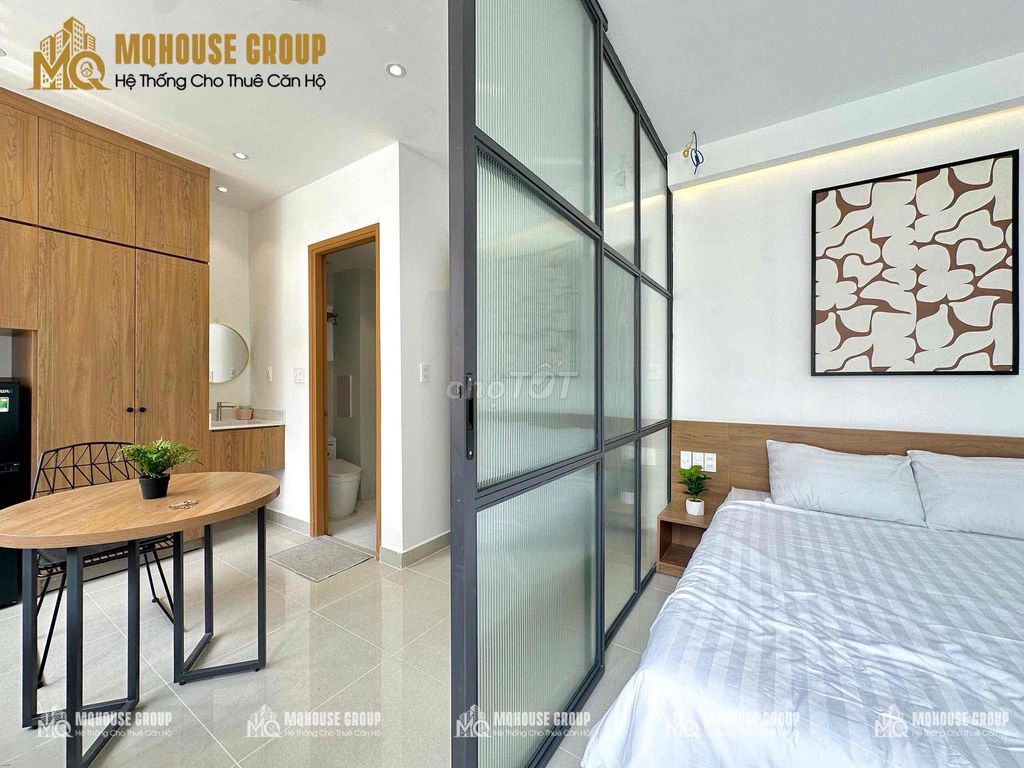 Room service one balcony/studio full interior, private washing machine at aeon thang