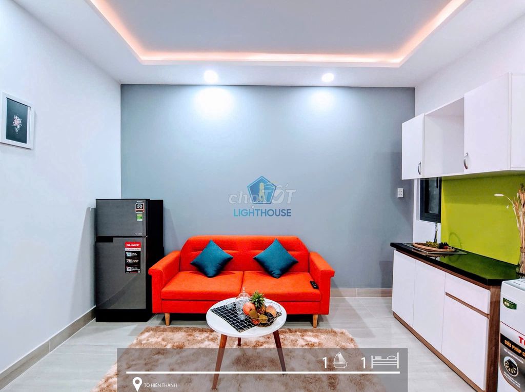Room one bedroom-one living room, private washing machine. Long live almond-bv 115 elevator, bv