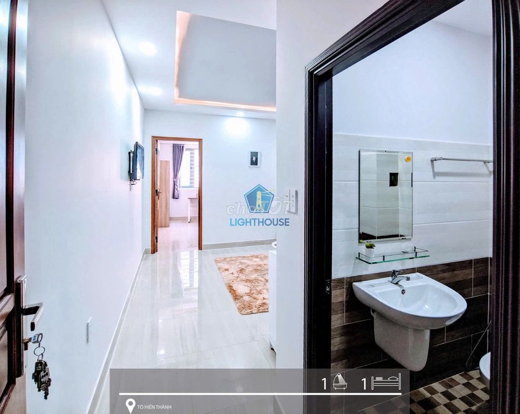 Room one bedroom-one living room, private washing machine. Long live almond-bv 115 elevator, bv