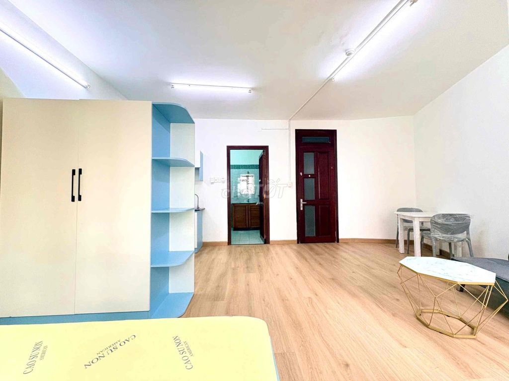 One bedroom is empty. The family plan to fill the interior is extremely open.
