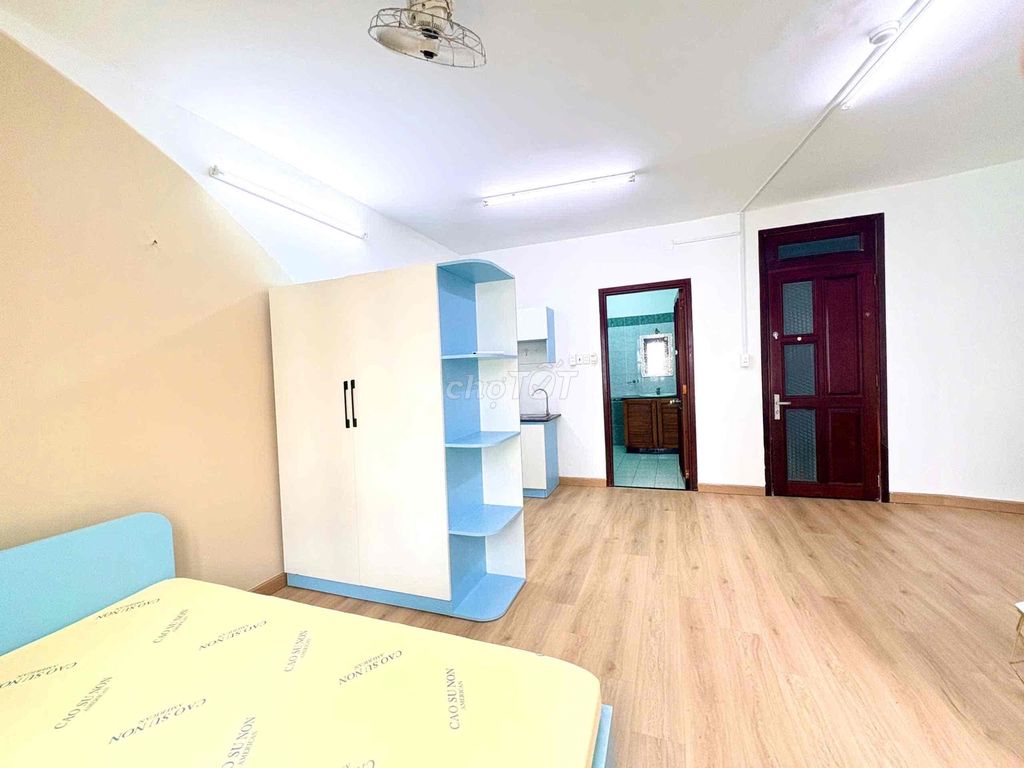 One bedroom is empty. The family plan to fill the interior is extremely open.