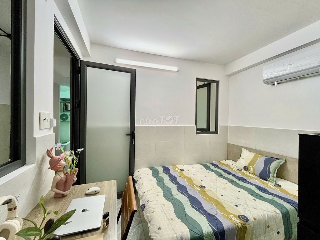 The studio is full of furniture right at the treatment corner - with elevators, big garages
